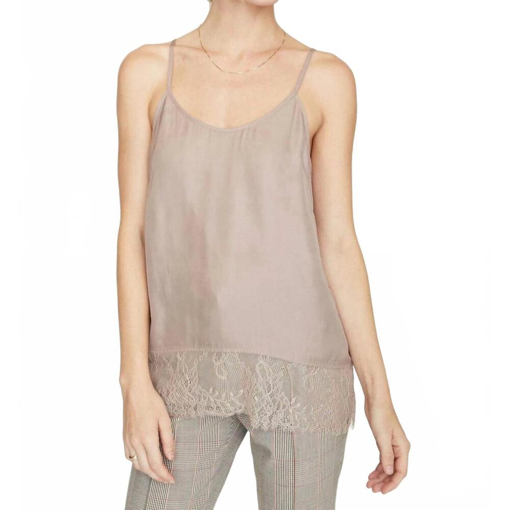 NEW BROCHU WALKER lai silk cami top in dusty rose